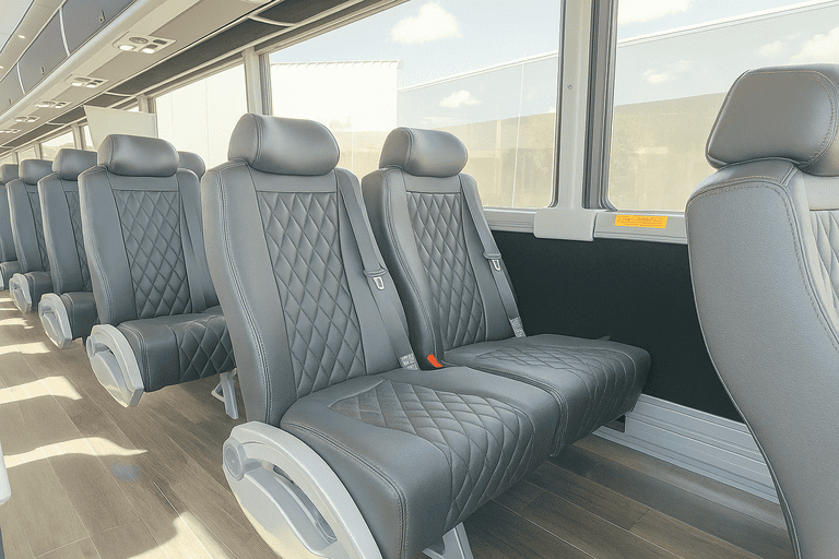 interior of Union Charter Bus charter bus