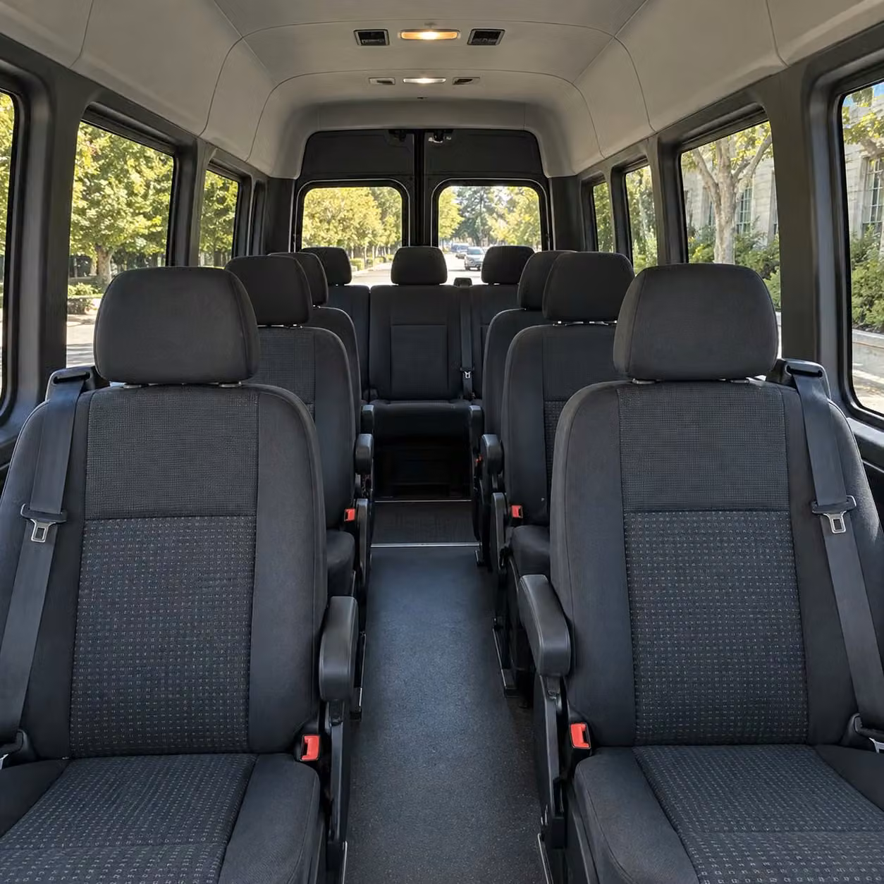 sprinter van with driver inside