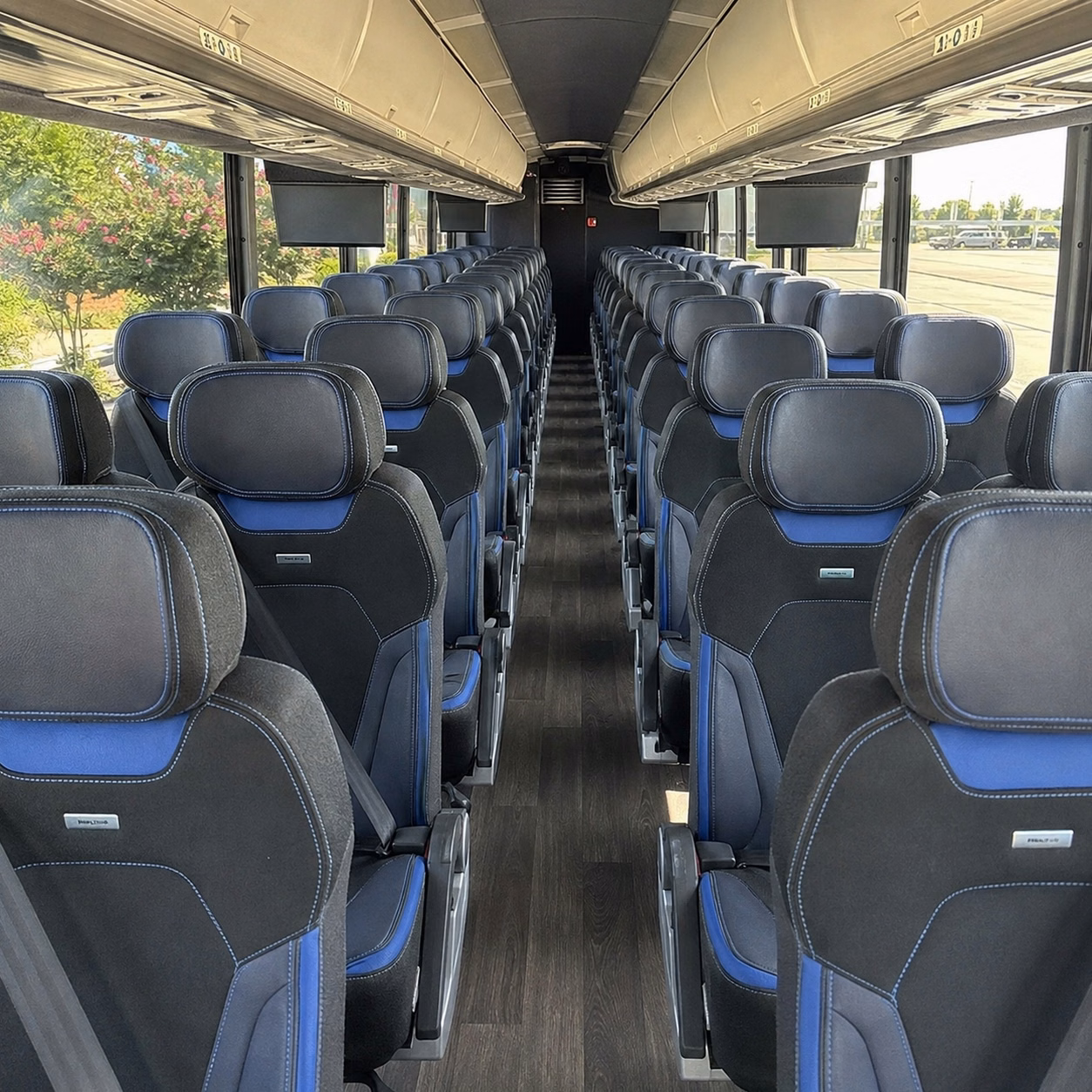 union charter bus rental interior